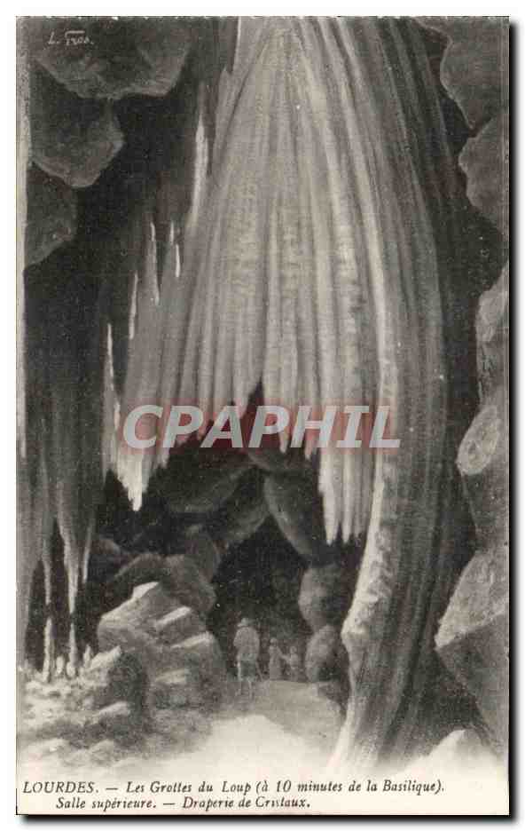 CPA Lourdes Les Grottes du Loup Salle Superieure Draperie des cristaux