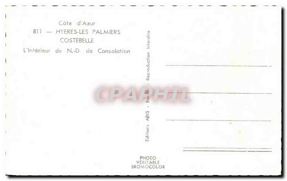 Intérieur de la chapelle N.-D. de Consolation à Hyères-les-Palmiers — Côte d'Azur — Éditions ABIS — Reverso