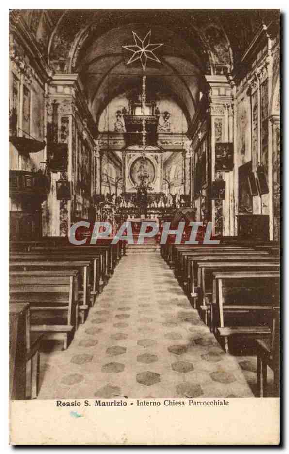 CPA Roasio S maurizio Interno Chiesa Parrocchiale