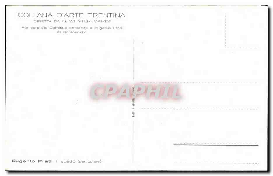 CPA Collana D'Arte Trentina Diretta Wenter Marini Eugenio prati Il guado — Verso