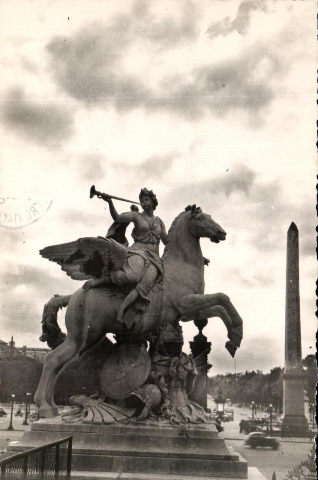 CPA Paris Place de la Concorde depuis le Jardin des Tuileries