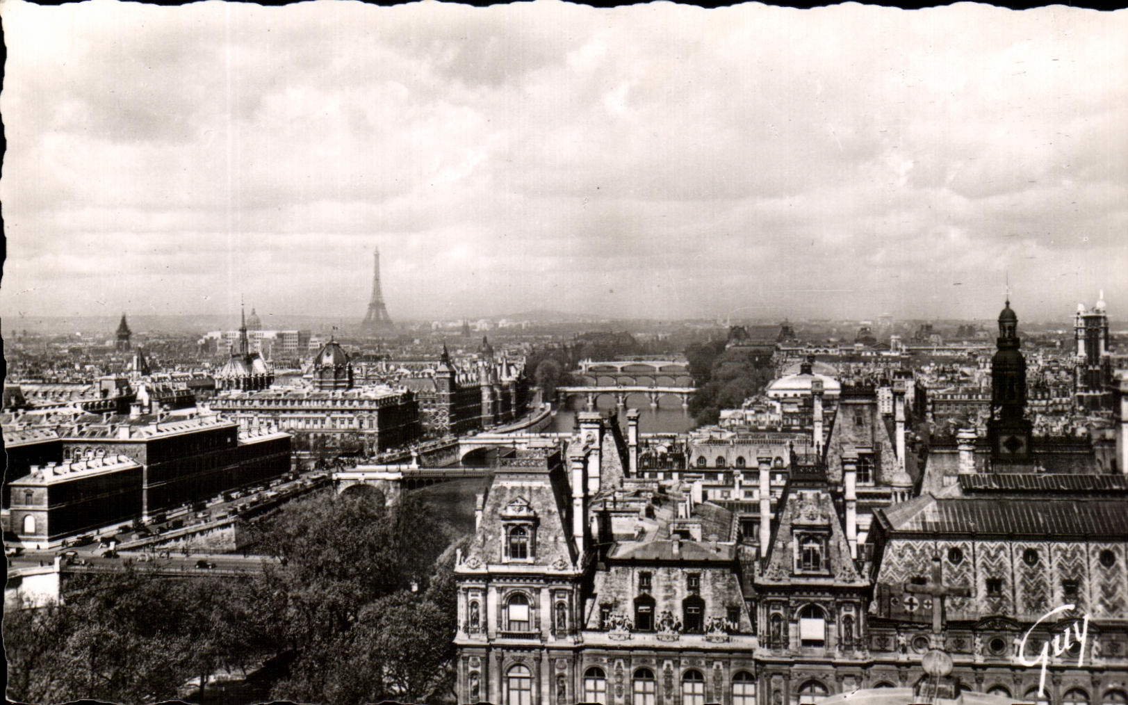 Paris et ses merveilles — vue panoramique — Éditions J. A. Guy, n° 3236