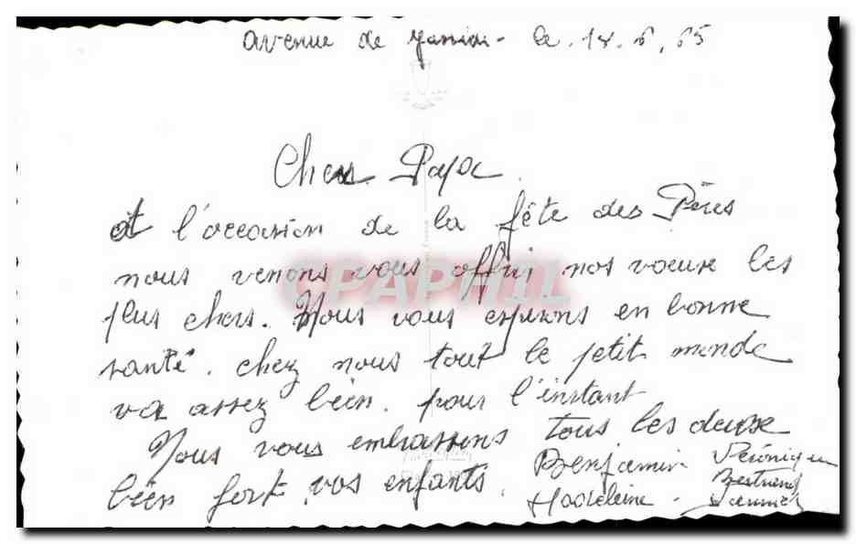 CPA Bonne Fete Papa — Rückseite