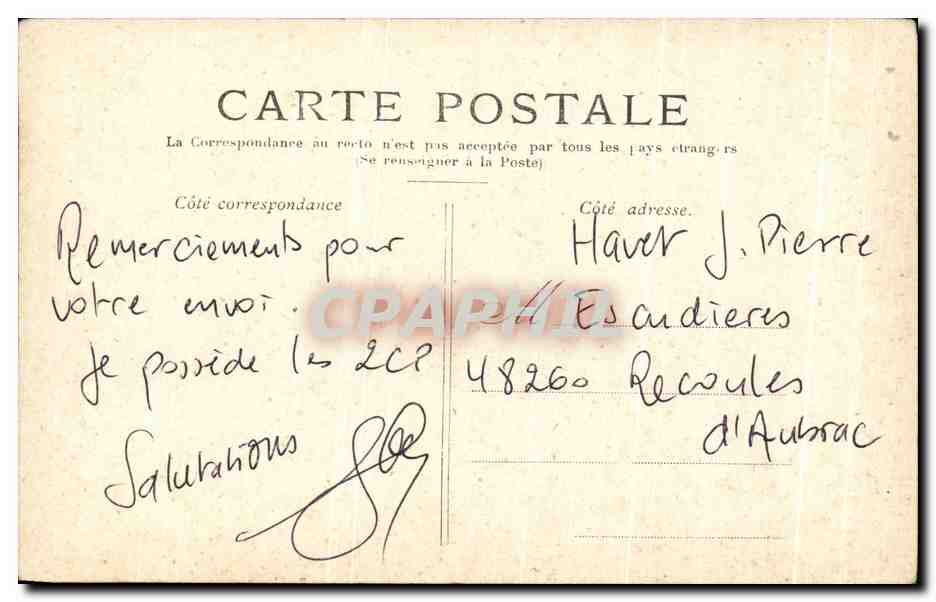 CPA Paris La Chapelle de la rue Jean Goujon — Rückseite