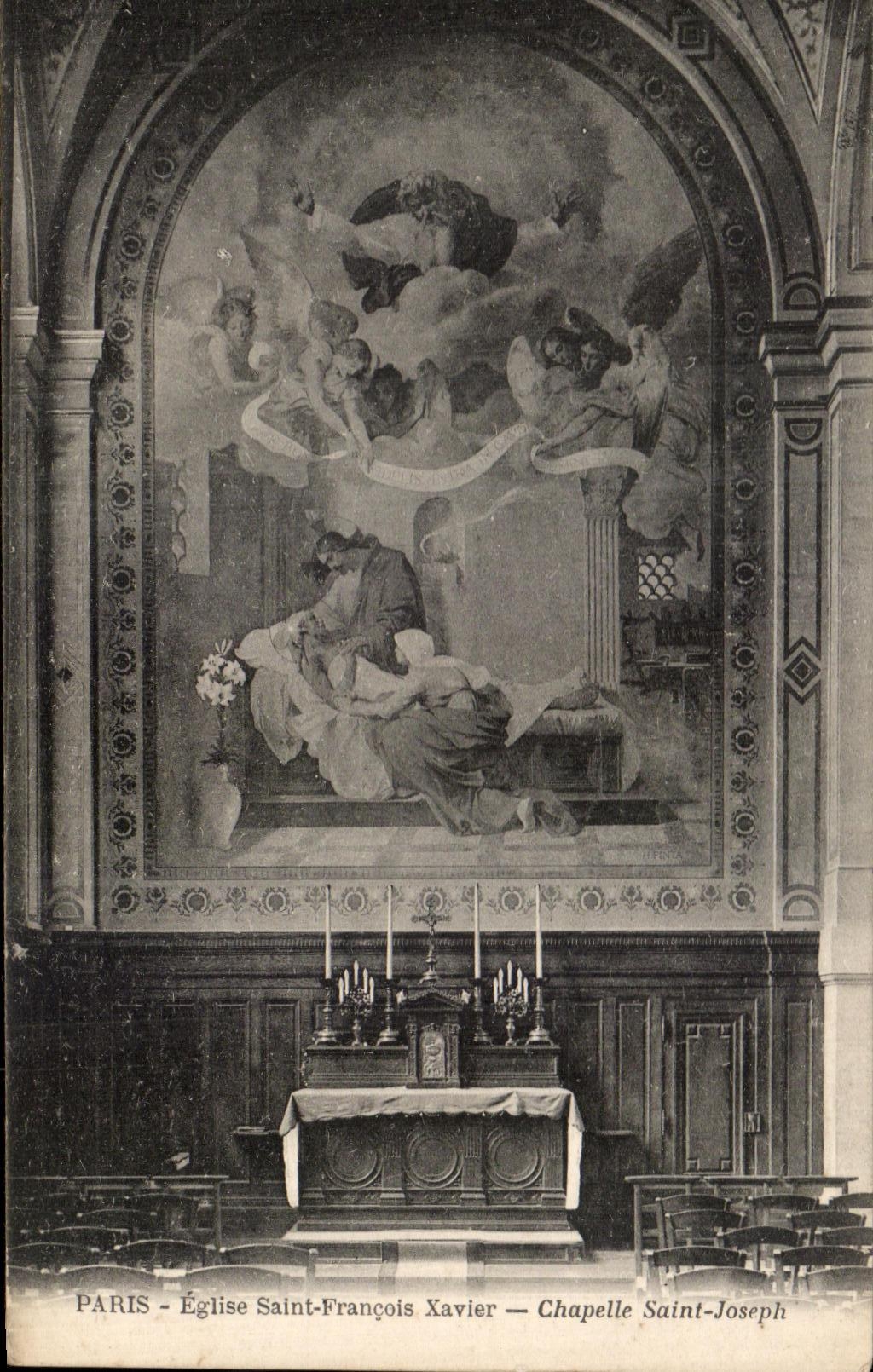 CPA Paris Eglise Saint Francois Xavier Chapelle Saint Joseph