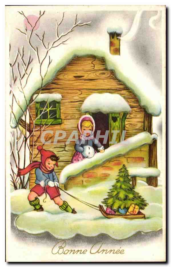 CPA Bonne Annee Enfants