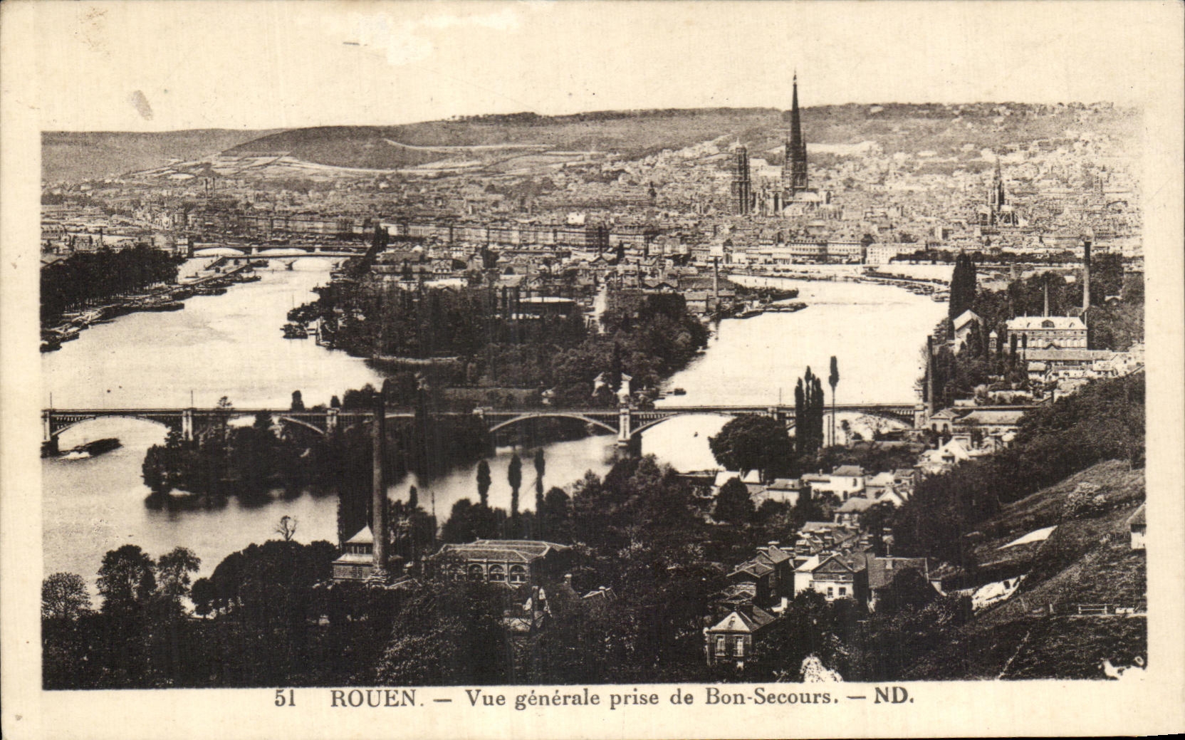 CPA Rouen Vue Generale prise de Bon Secours