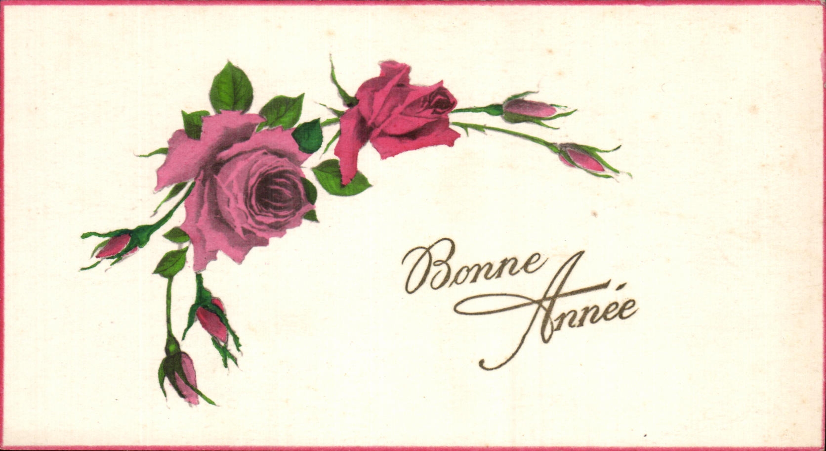CPA Bonne Annee Fleurs