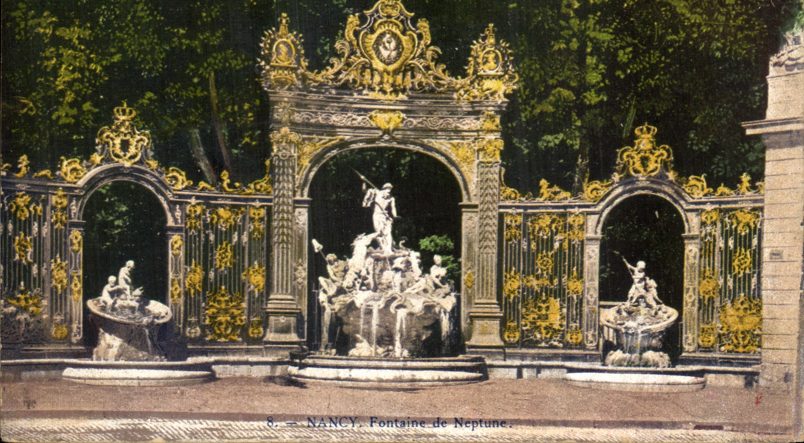 Nancy — Fontaine de Neptune — P. Grédoivius, Verlag, Nr. 8