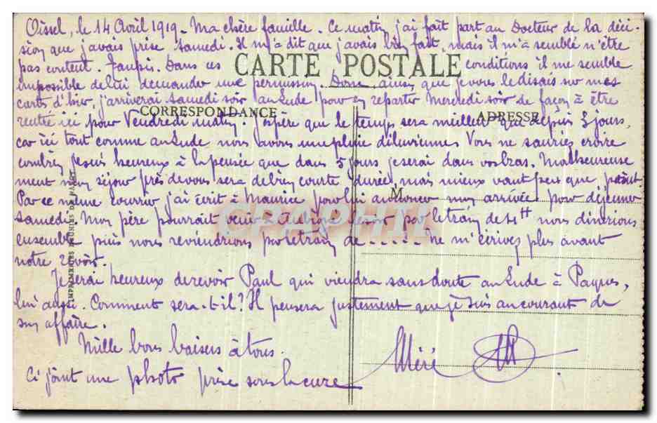 CPA La Cathedrale de Rouen Ensemble — Verso