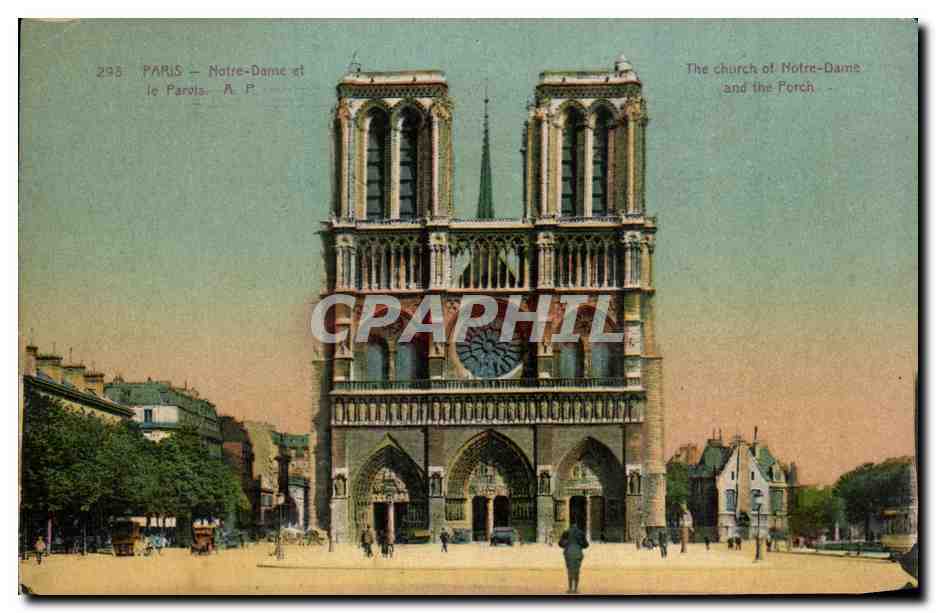 CPA Paris Notre Dame et le Parvis