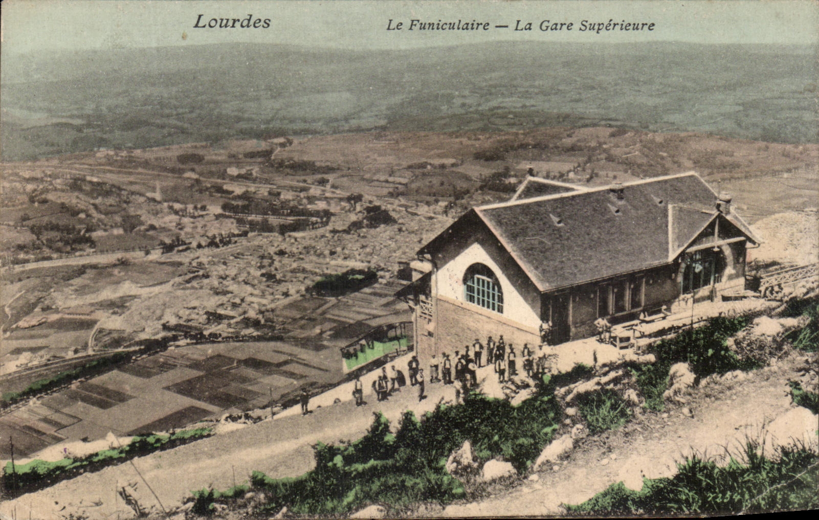 CPA Lourdes Le Funiculaire La Gare Superieure