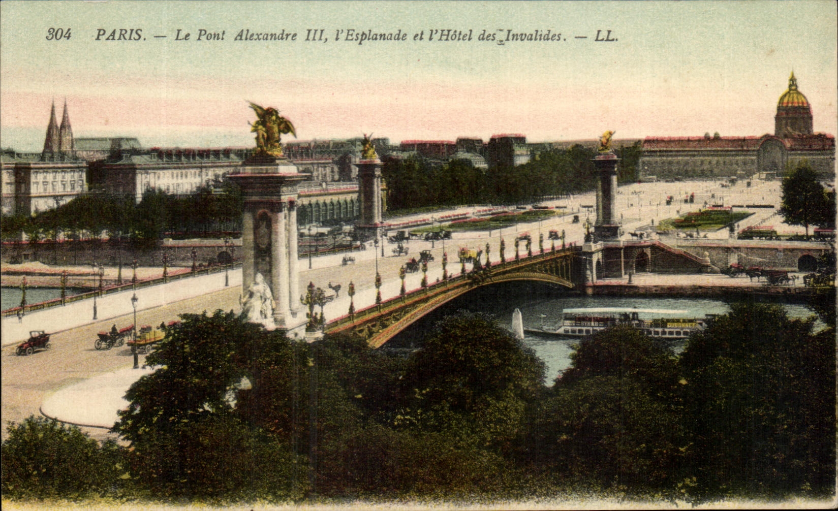 CPA Paris Le Pont Alexandre III L'Esplanade et L'Hotel des Invalides