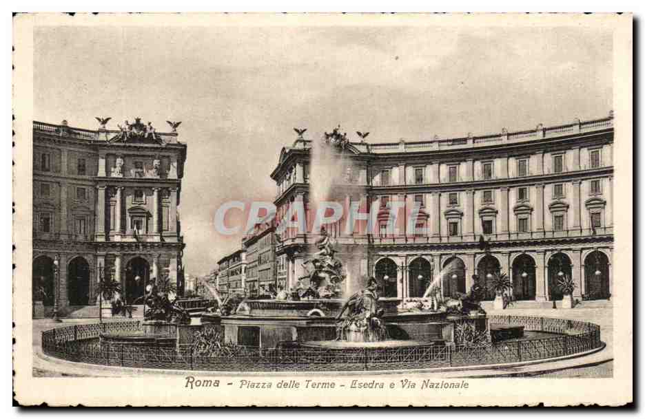 CPA Roma Piazza delle terme L'Sedra e Via Nazionale