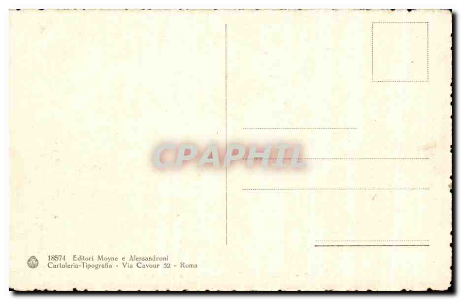 CPA Roma Piazza delle terme L'Sedra e Via Nazionale — Rückseite