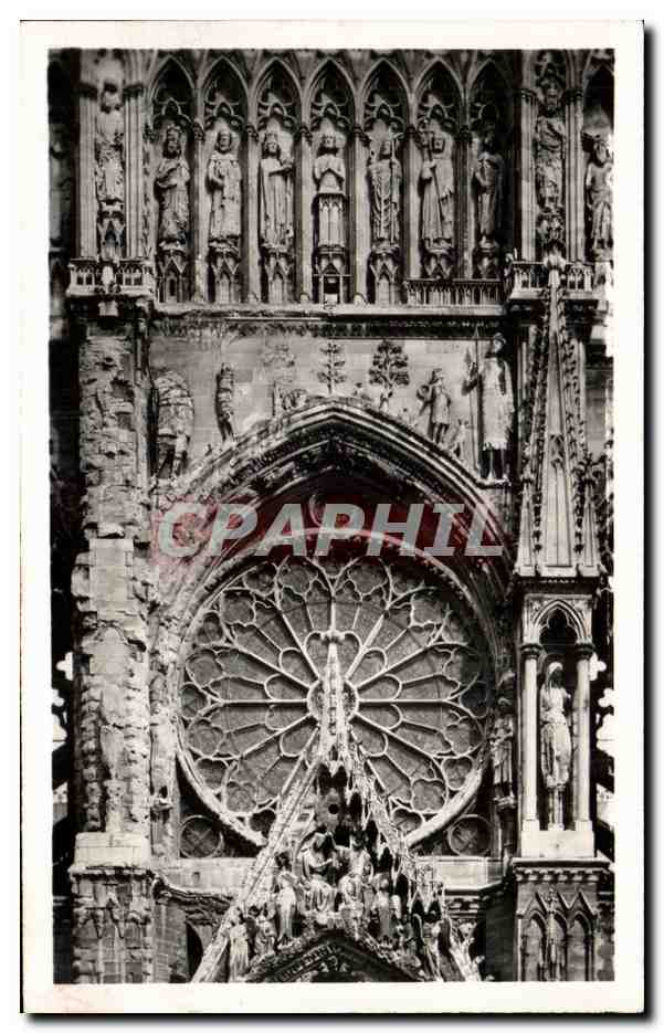 Reims — Façade de la Cathédrale. La Grande Rosace et la Galerie des Rois — Édition Reims