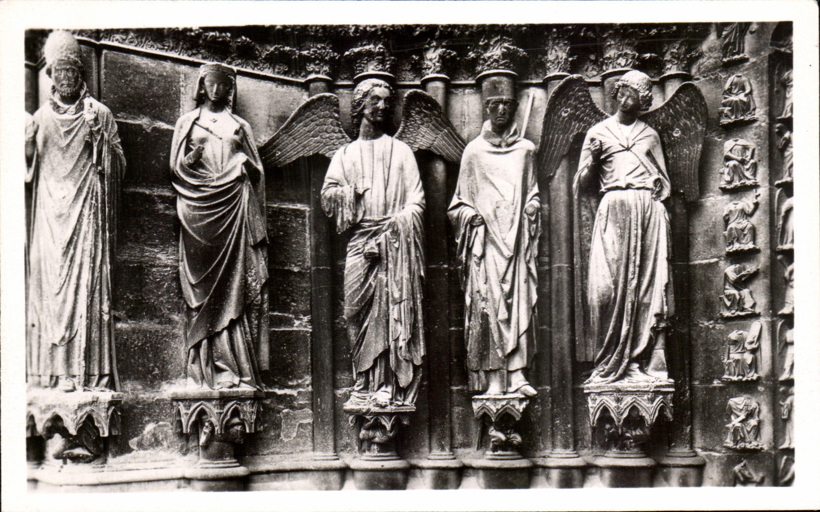 Cathédrale de Reims — Ebrasement Nord du Porche Nord du grand Portail — E.D. REIMS