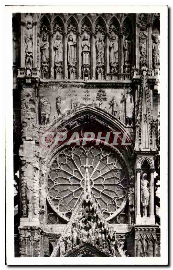 CPA Reims Facade de la Cathedrale