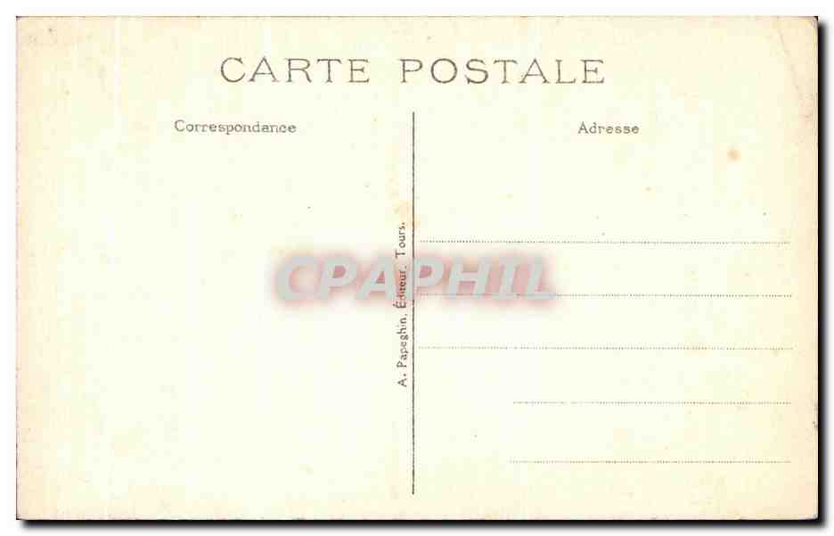 CPA Chenonceaux Le Chateau Cheminee de la Sallea manger — Rückseite