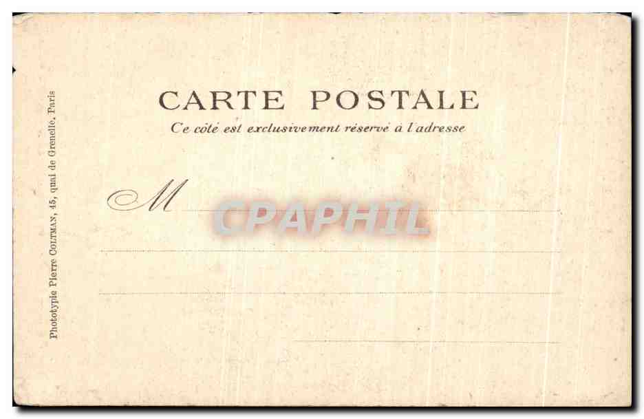 CPA Paris La Statue Du Sergent Bouillot — Rückseite