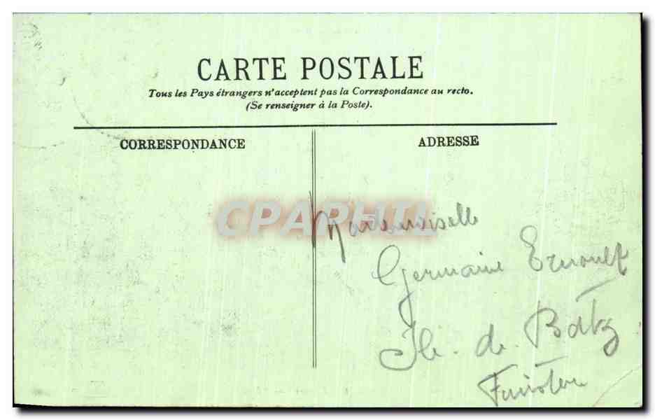 CPA Paris Le monument Gambetta et le Louvre — Rückseite