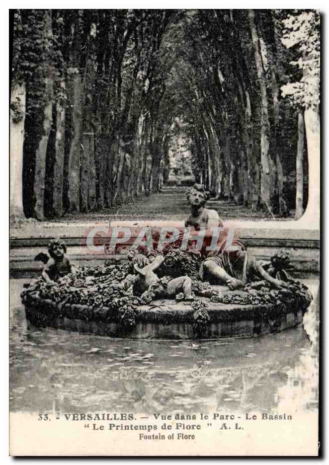 Versailles — Vue dans le Parc — Le Bassin "Le Printemps de Flore" — A. L.