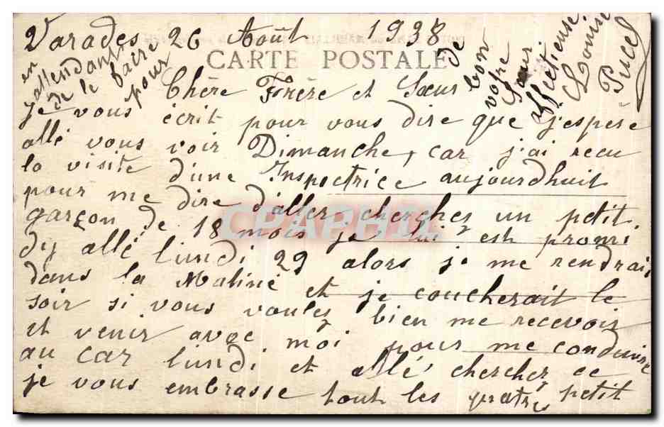 CPA Notre Dame Du Marillais Vue Generale Pendant L'Ete  — Rückseite