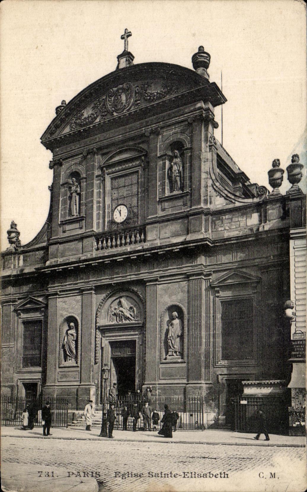 CPA Paris Eglise Sainte Elisabeth 