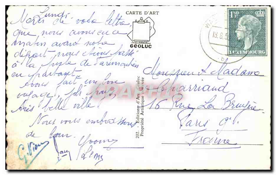 CPA Souvenir De Luxembourg  — Verso