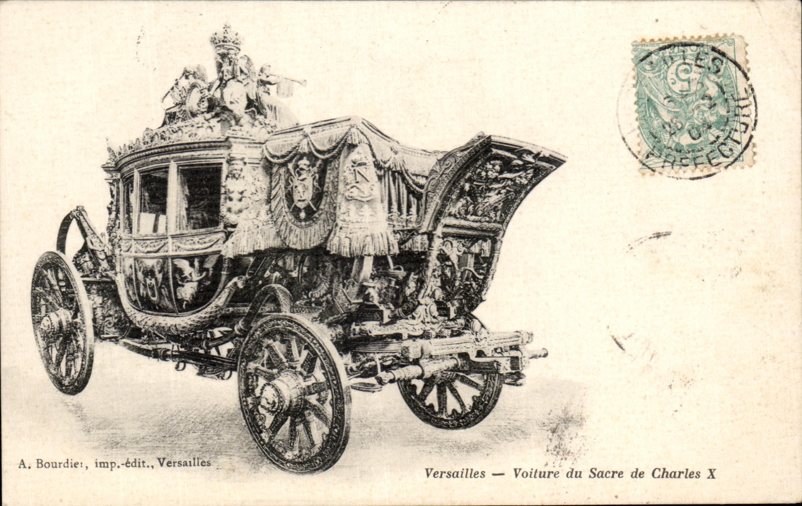 CPA Versailles Voiture du Sacre De Charles X