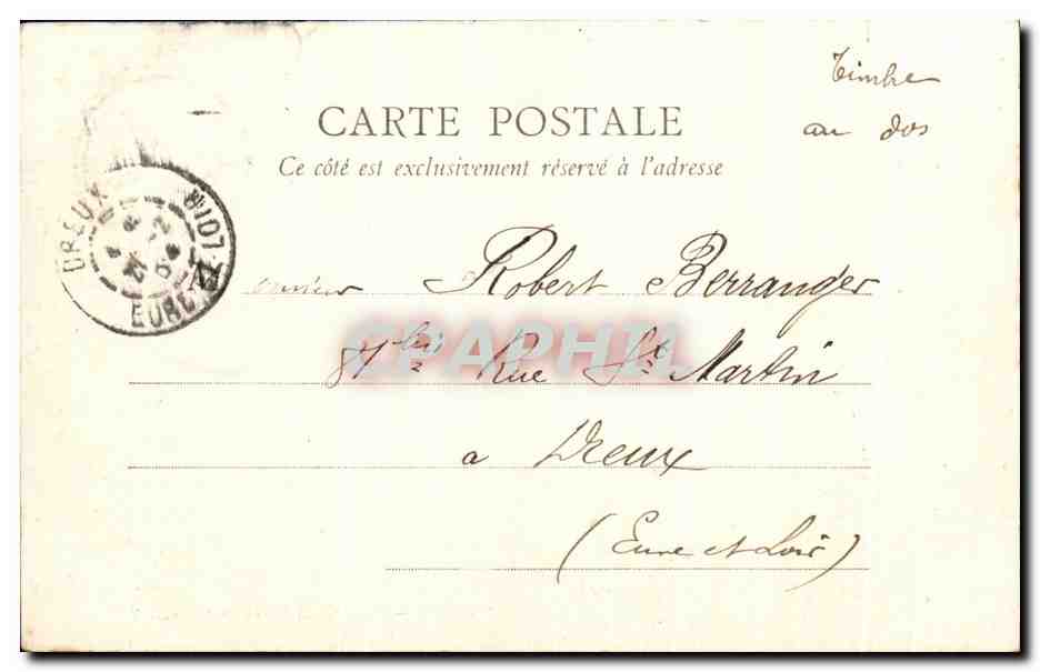 CPA Versailles Voiture du Sacre De Charles X — Verso