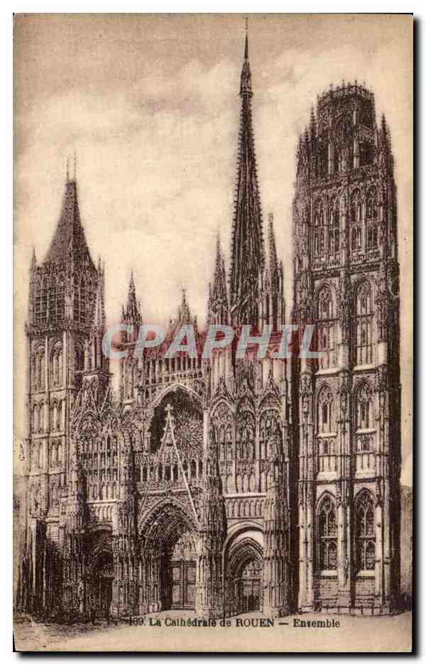 CPA La Cathedrale de Rouen Ensemble