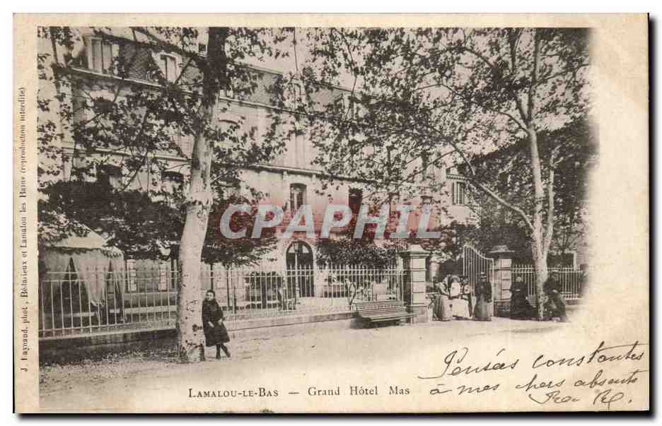 Lamalou-le-Bas — Grand Hôtel Mas — J. Fagrand, phot.