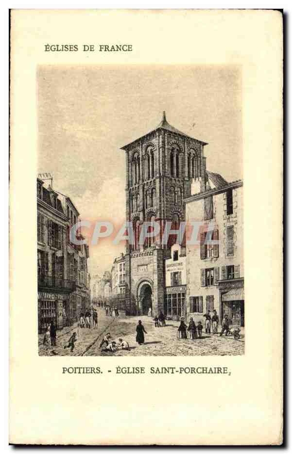Poitiers - Église Saint-Porchaire — Églises de France, édition Supra, Port