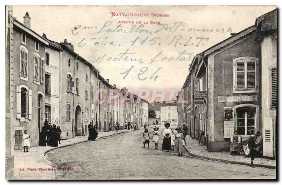 CPA Mattaincourt Avenue De La Gare