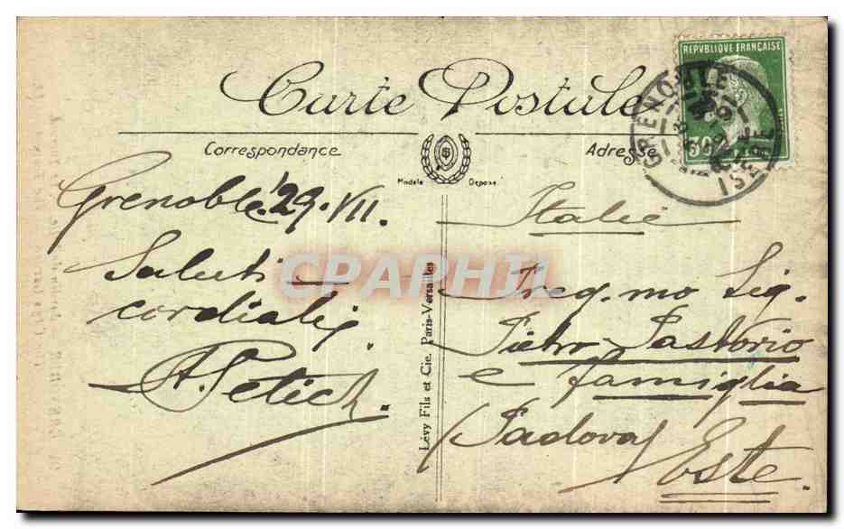 Grenoble — Jardin de Ville — Le Torrent — LL — Verso