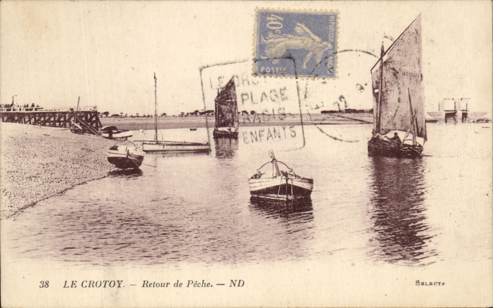 CPA Le Crotoy Retour de Peche Bateau