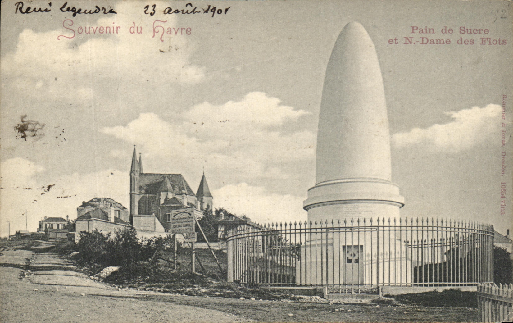 CPA Souvenir du Havre Pain de Sucre et Notre Dame des Flots 