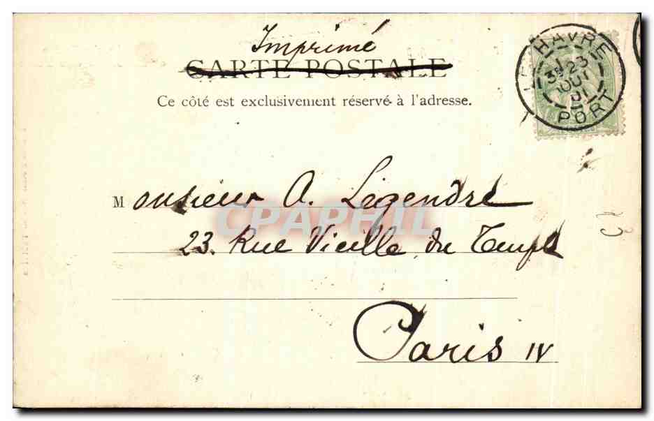 CPA Souvenir du Havre Pain de Sucre et Notre Dame des Flots  — Rückseite