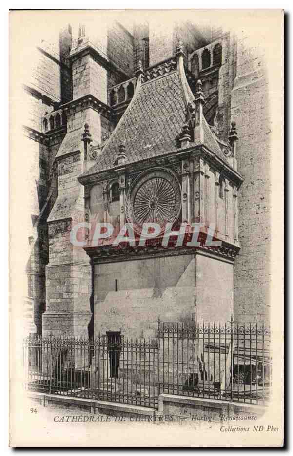 CPA Cathedrale De Chartres Horloge Renaissance
