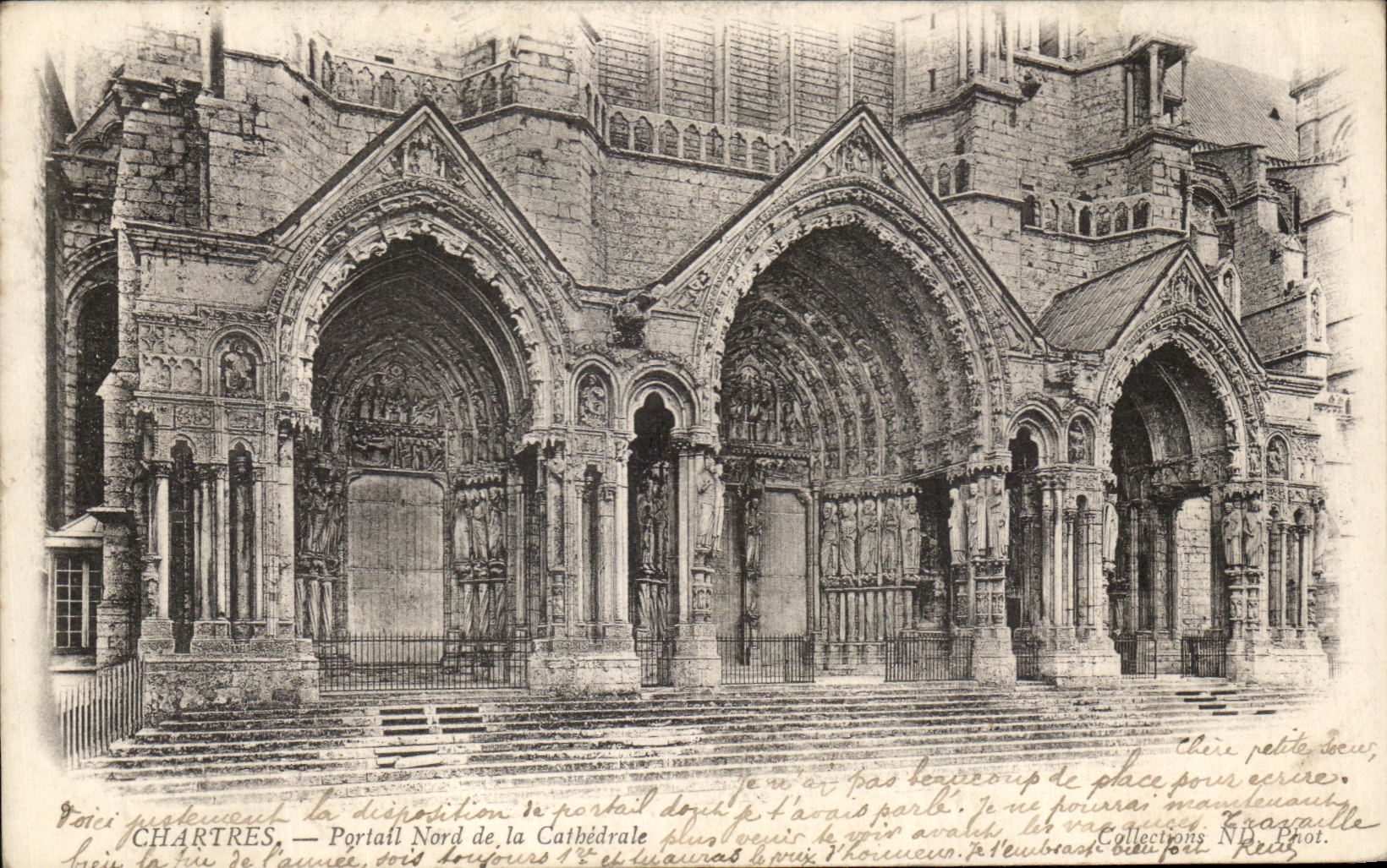 CPA Chartres Portail Nord De La Cathedrale 