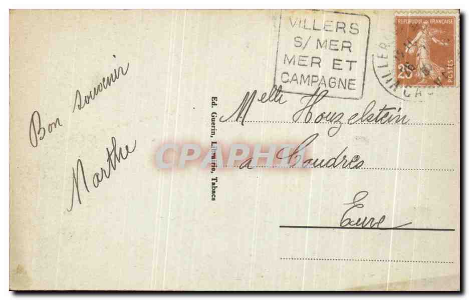 CPA Villers Sur Mer La Digue Et Le Casino  — Rückseite