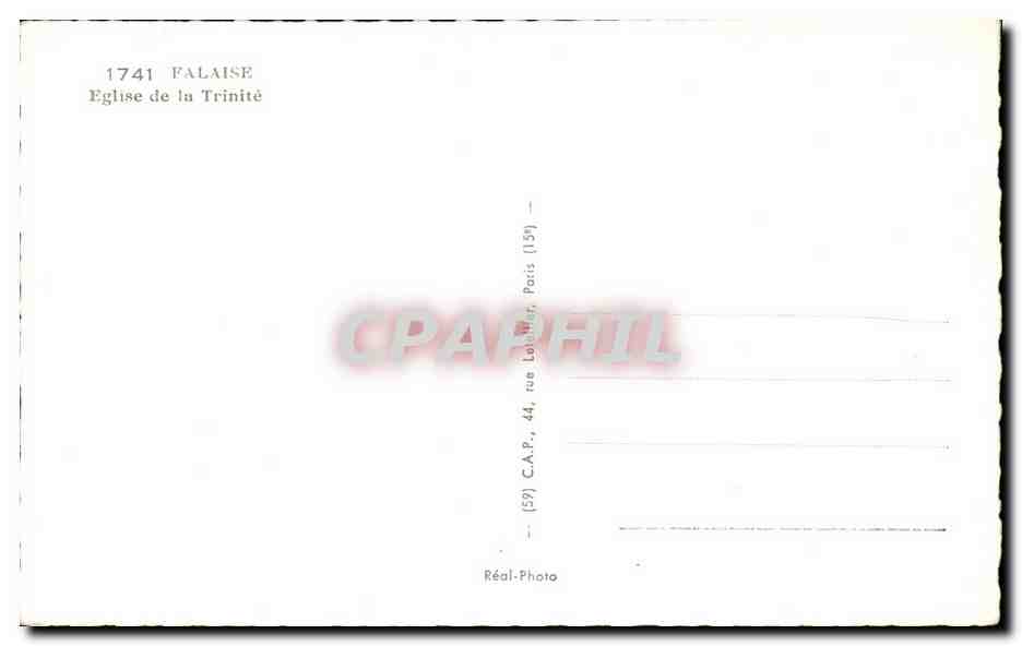 CPA Falaise Eglise De La Trinite  — Verso