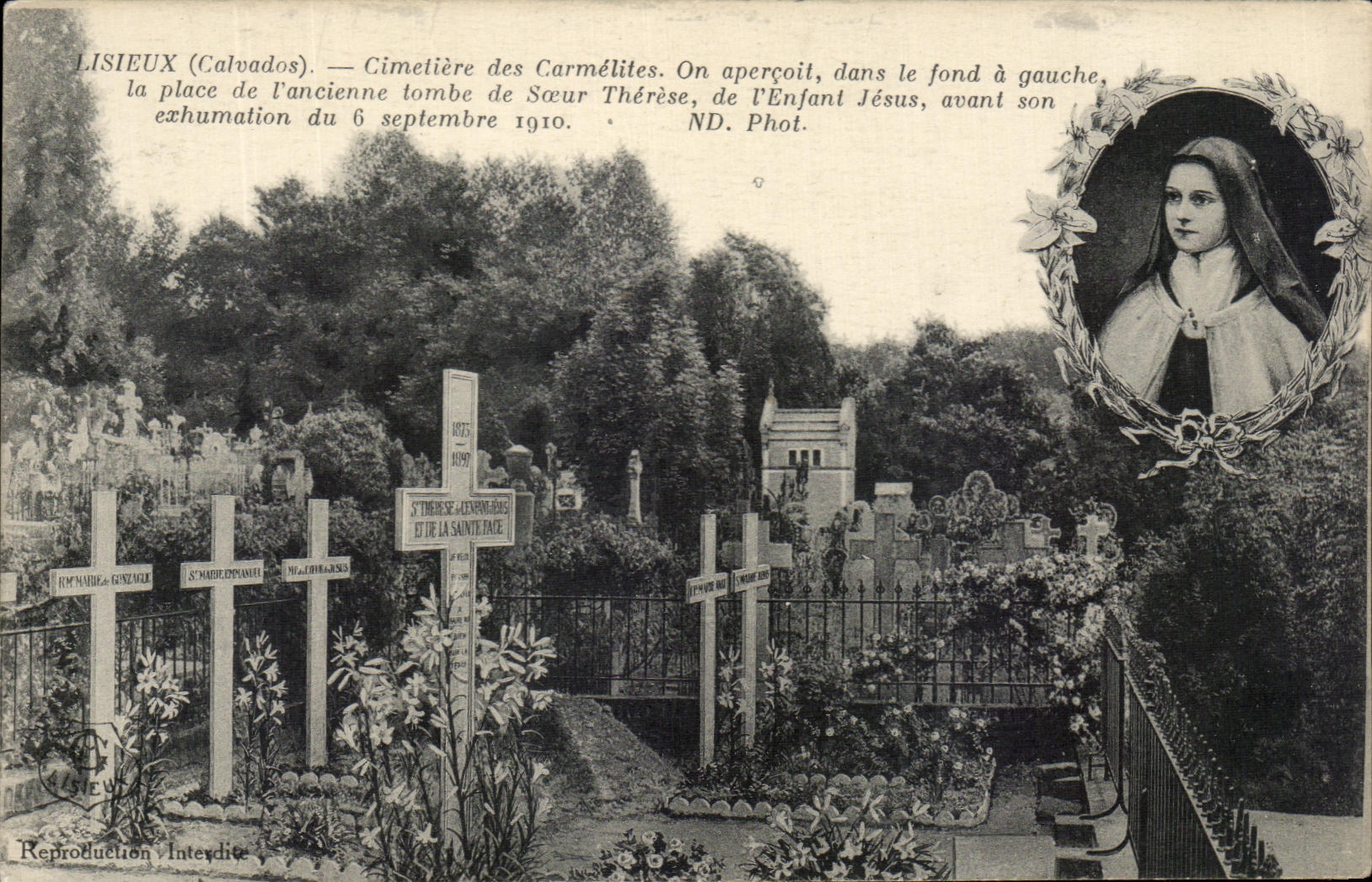CPA Lisieux Cimetiere des Carmelites 