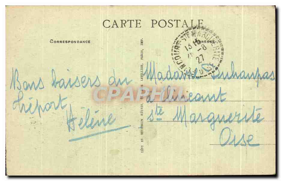 CPA Le Treport Vue Prise des Docks — Rückseite