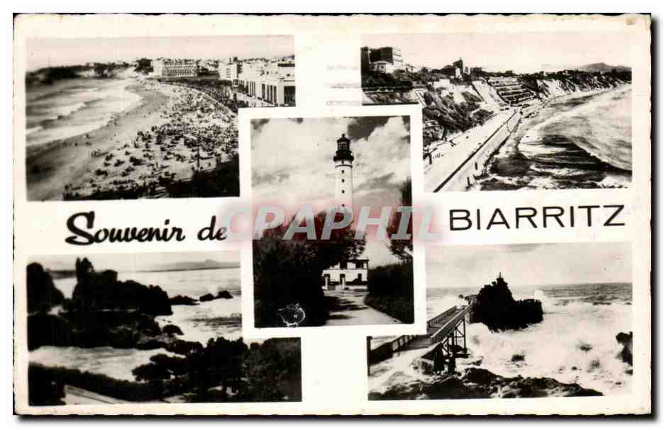 CPA Souvenir de Biarritz Phare