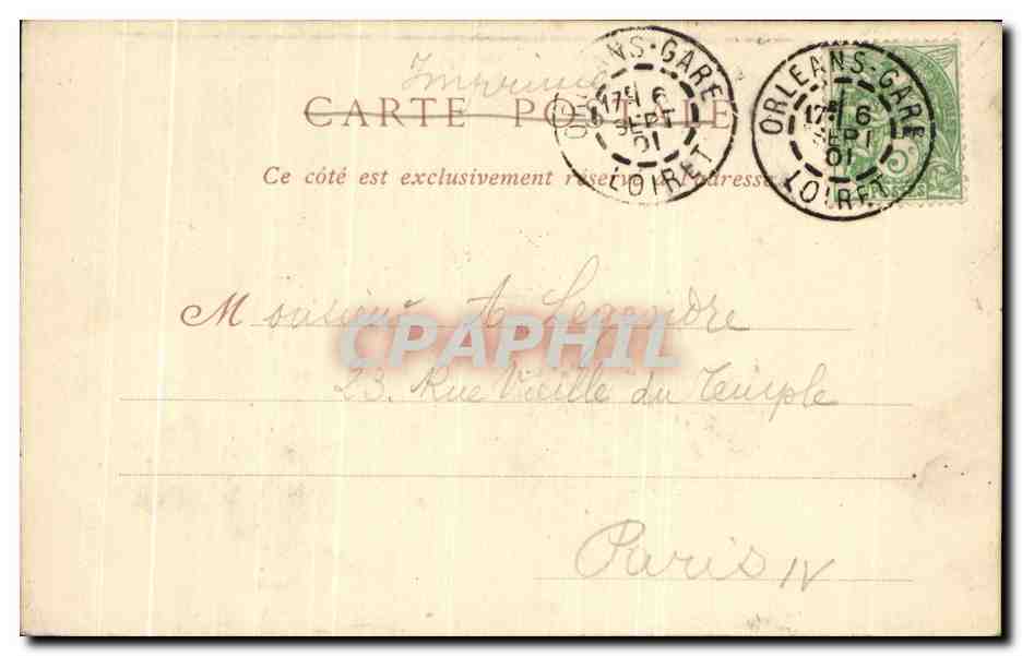 CPA Orleans Vue Generale — Verso