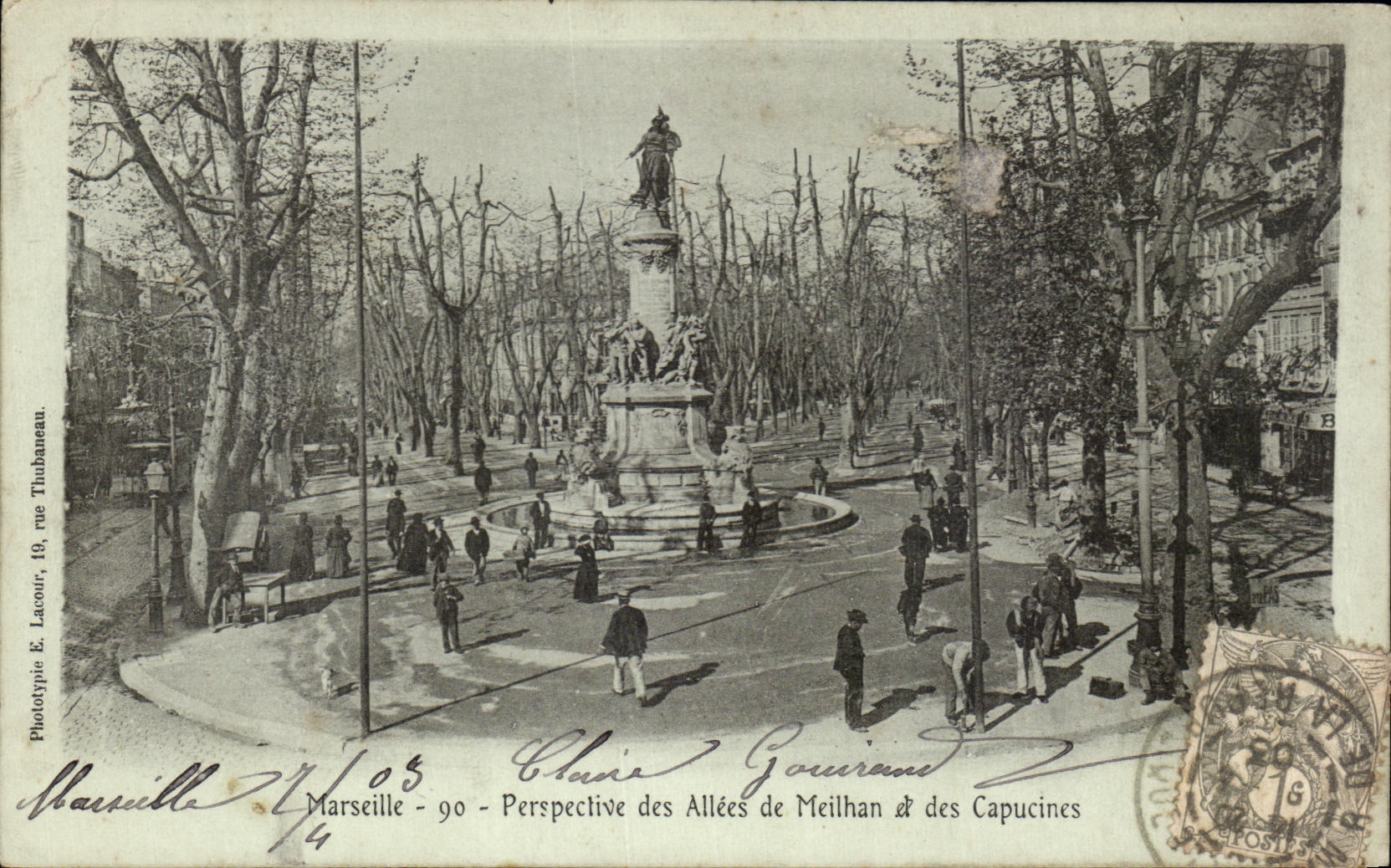 CPA Marseille Perspective des Allees de Meilhan des Capucines