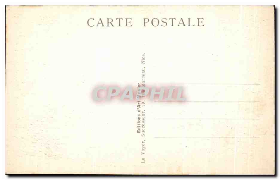 CPA Cannes Promenade de la Croisette Automobiles — Rückseite