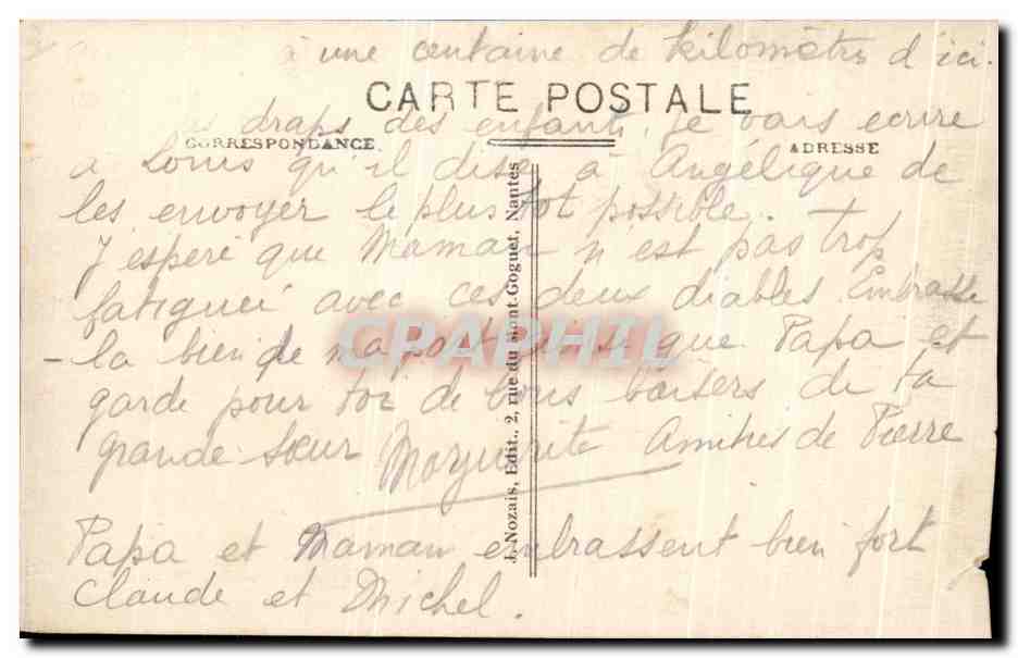 CPA St Jean de Monts Vue Generale Prise de la Fort — Back